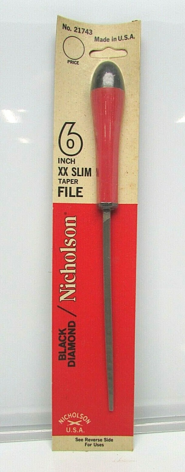 Vintage Rare Nicholson 6" XX Slim Taper File 21743 NOS New Made In USA