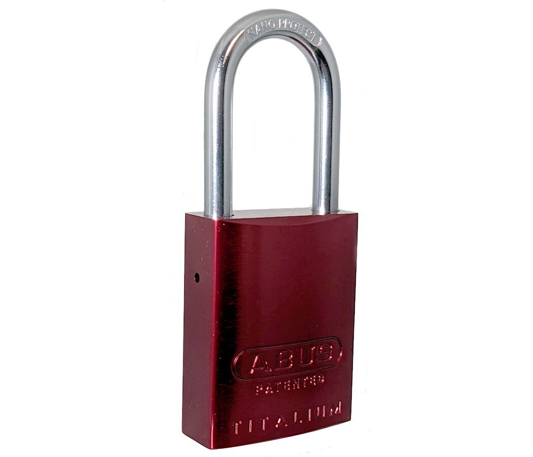 ABUS 83AL/40-200 Titalium Padlock Red - Rekeyable Kwikset - Pelican Compatible