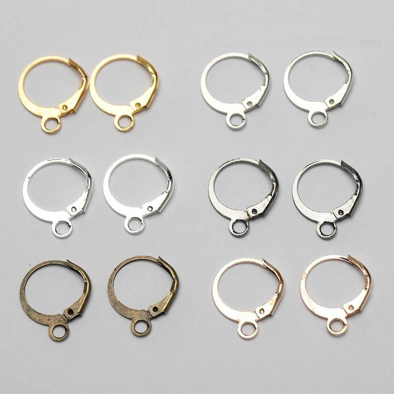 50pcs French Earring Hooks Ear Wire Earrings Fitting Setting Base Jewelry Making