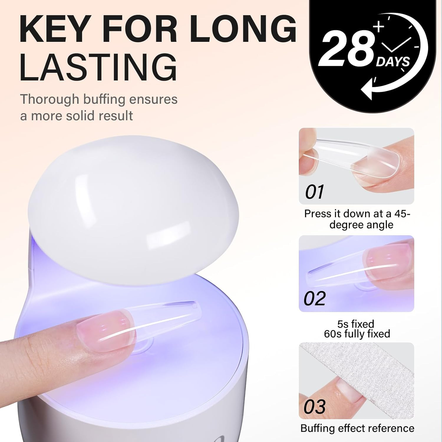 Solid Gel Nail Glue for Nail Tips Strong Nail Glue for Press Ons Professional Fa
