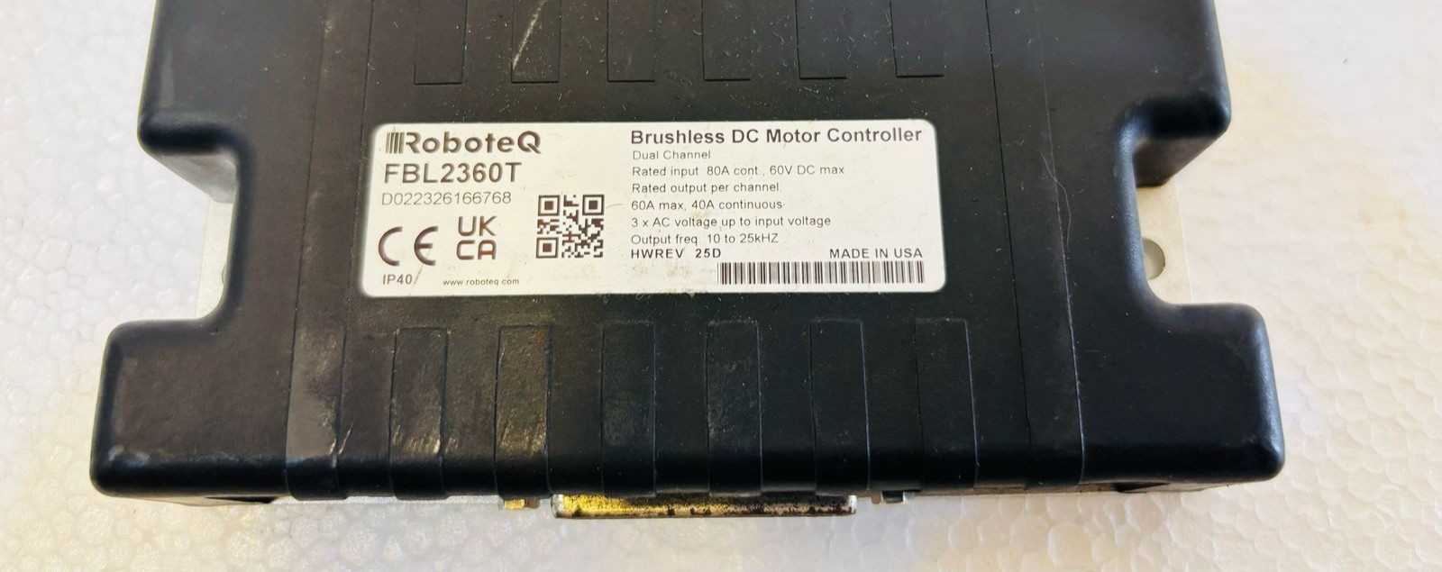 Roboteq FBL2360T Dual Channel Brushless Motor Controller | Robot AGV | Used