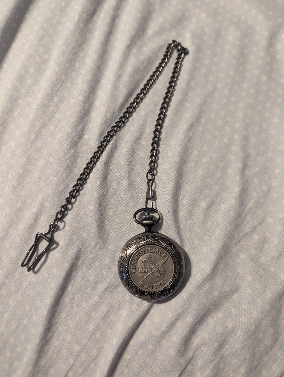 NASA Kennedy Space Center Vintage Pocket Watch and Chain VERY RARE
