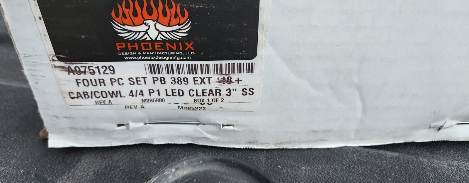A975129 389 Cab Cowl Extension Assembly  Peterbilt