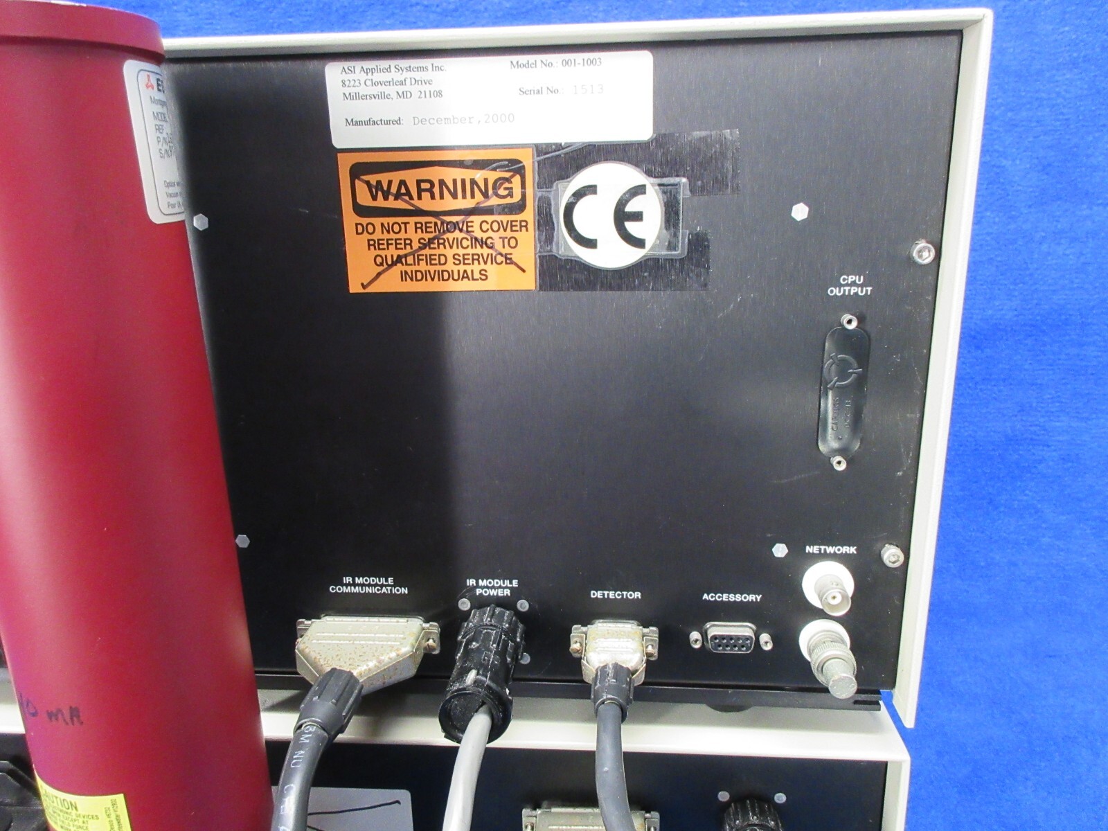 ASI ReactIR 1000 Optics & Electronics Module DiComp Laser Probe EG&G FTIR sensor