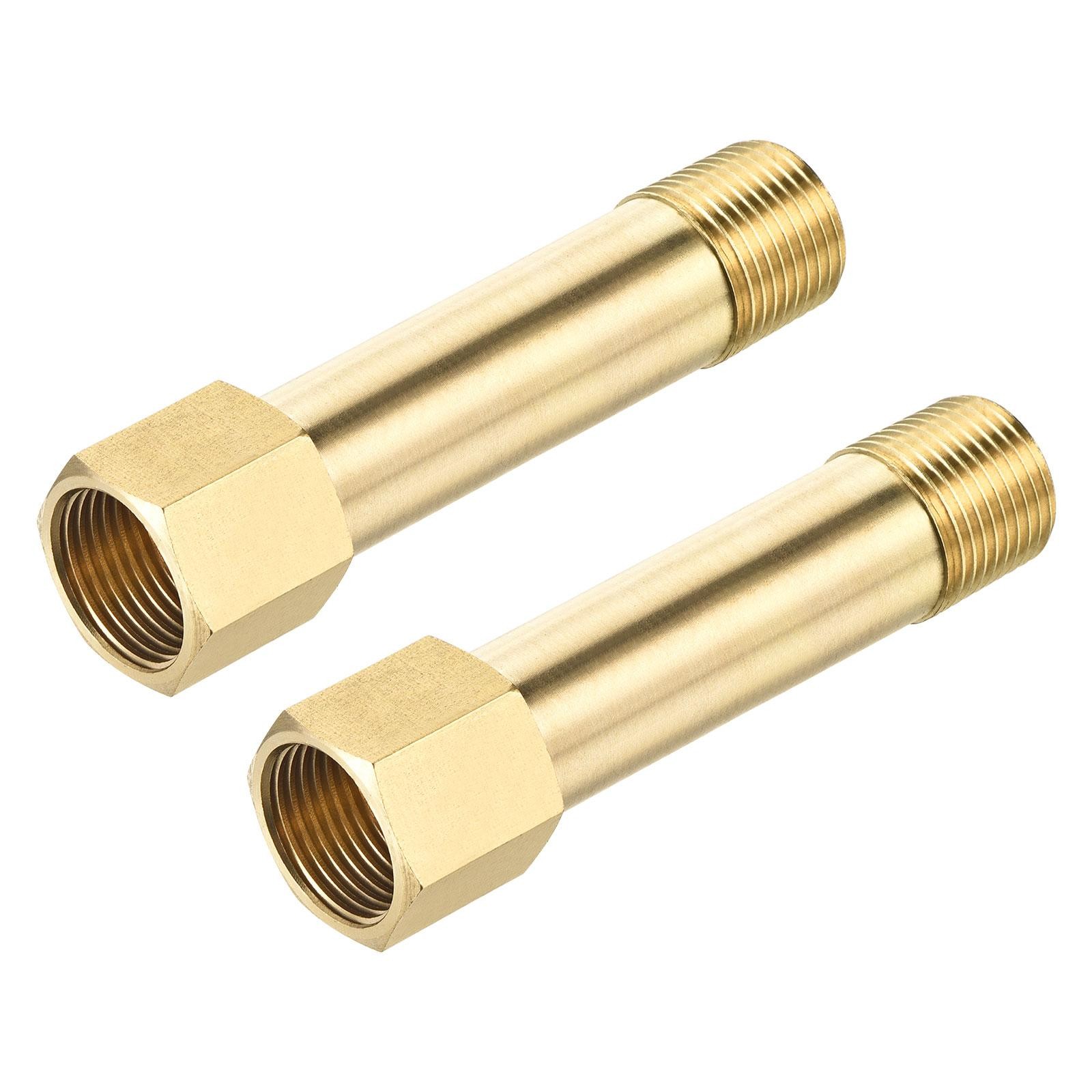 Brass Pipe Fitting G3/8  Adapter 75mm Extension Connector Hex Coupling 2 Pack