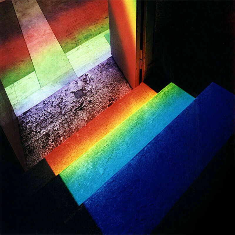 Optical Glass Triple Triangular Prism Physics Teaching Light Spectrum 5cm