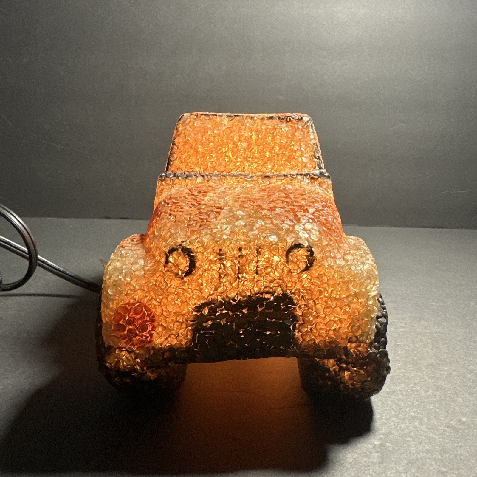 Melted Popcorn Plastic Jeep Night Light Desk Lamp EUC Off Roading Fourwheeling