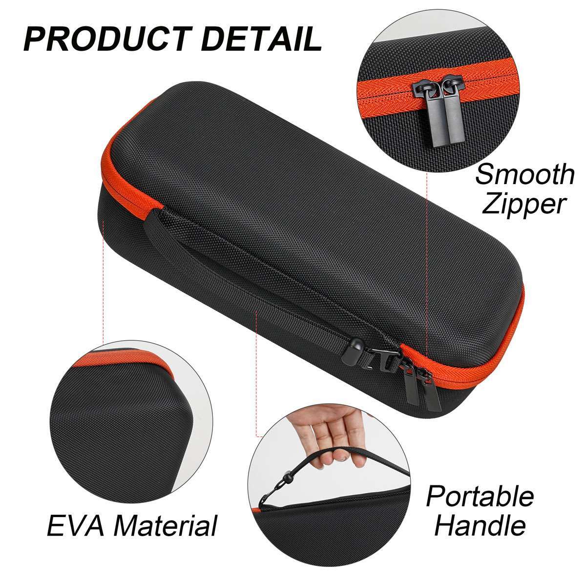 Microphone Bag Wireless Mic Carrying Case Eva Waterproof Shockproof Light Weight