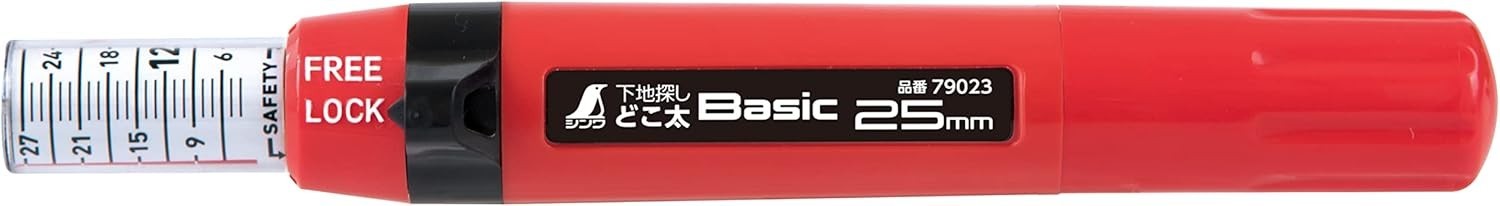 SHINWA Sokutei RULES Stud Finder basic 35mm Drywall Needle 79023 red JPN