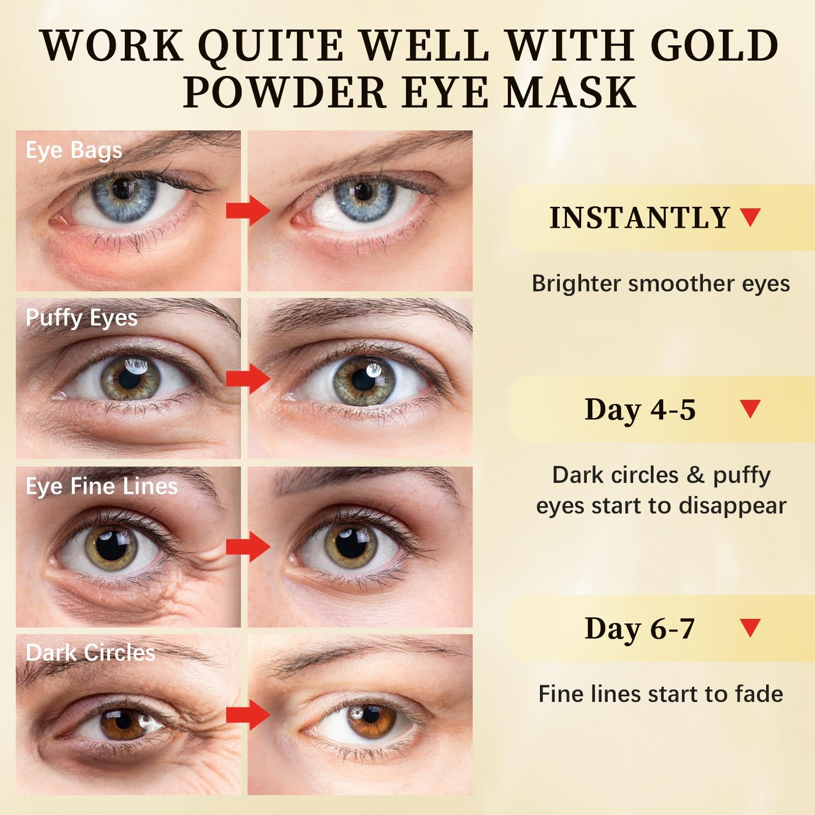 BLIGGLE Under Eye patches (64 pcs)-24K Gold 0.02 Ounce (Pack of 64),