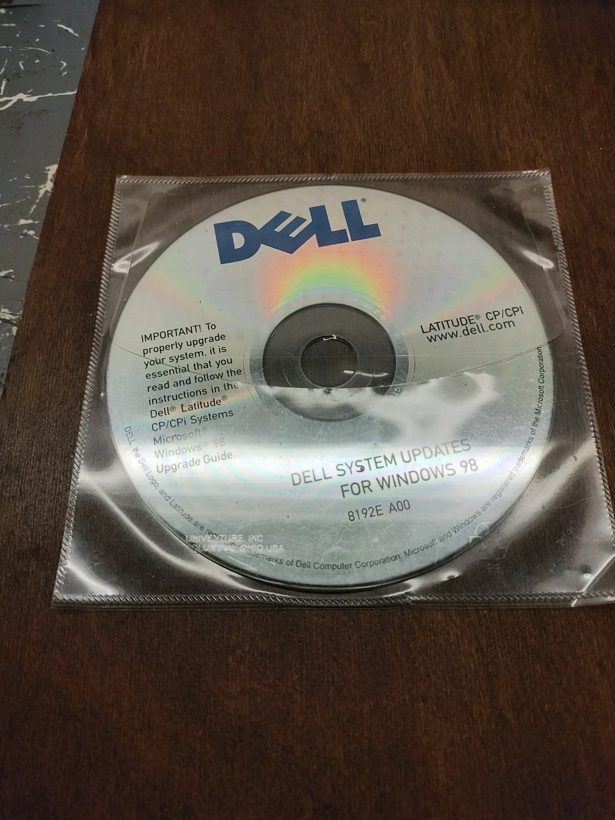 Dell Updates for Windows 98 Latitude CP/CPI CD 8192E A00