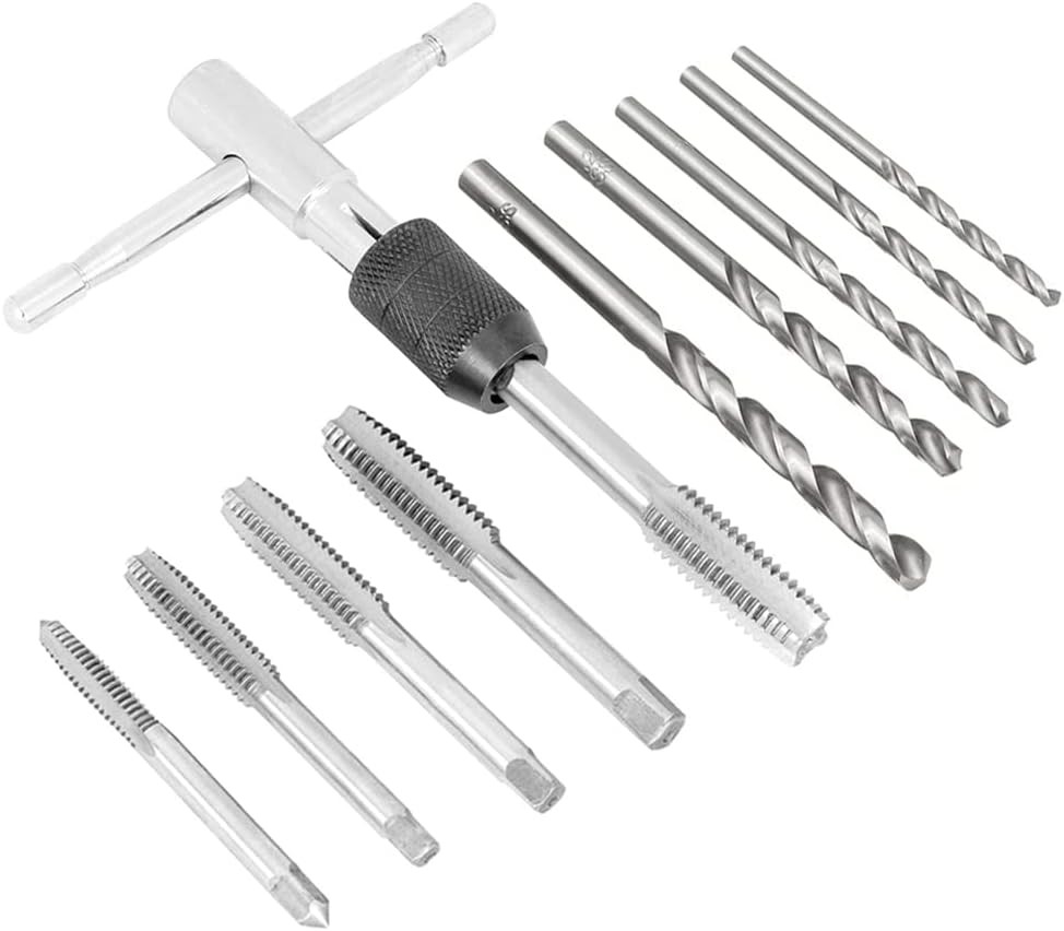 T-Handle Tap Wrench Kit with 5pcs M3 M4 M5 M6 M8 Machine Thread Taps Set...