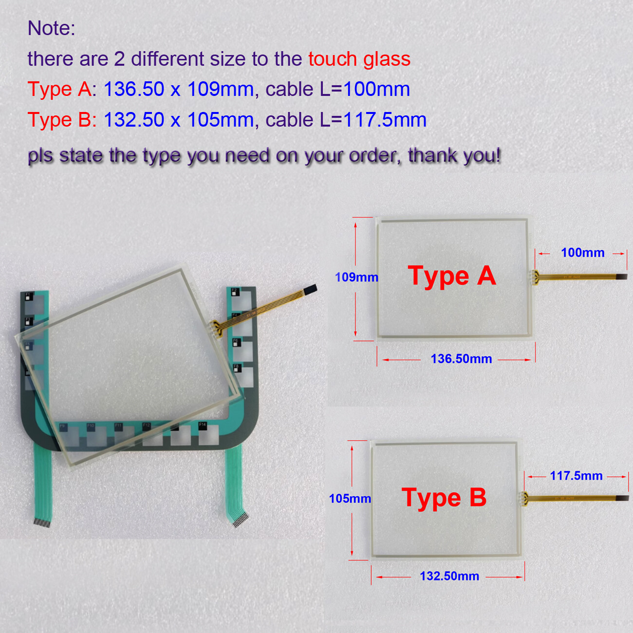 Touch Screen Membrane for MOBILE PANEL 177 DP 6AV6645-0AC01-0AX0 Mat. Nr. 66977