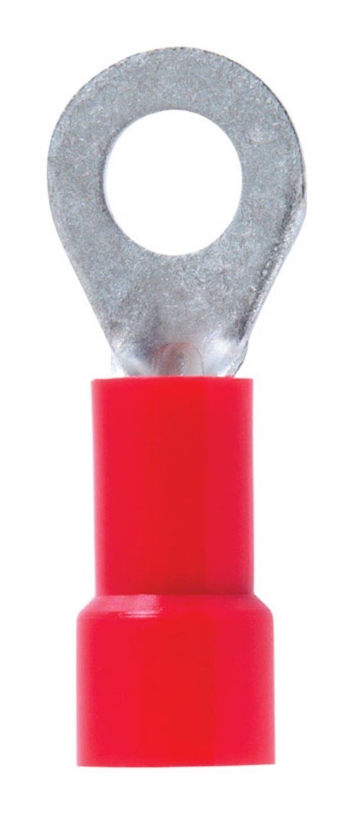 Jandorf 60973 Red Copper Vinyl-Insulation #8 Stud Ring Terminal 22 to 18 AWG