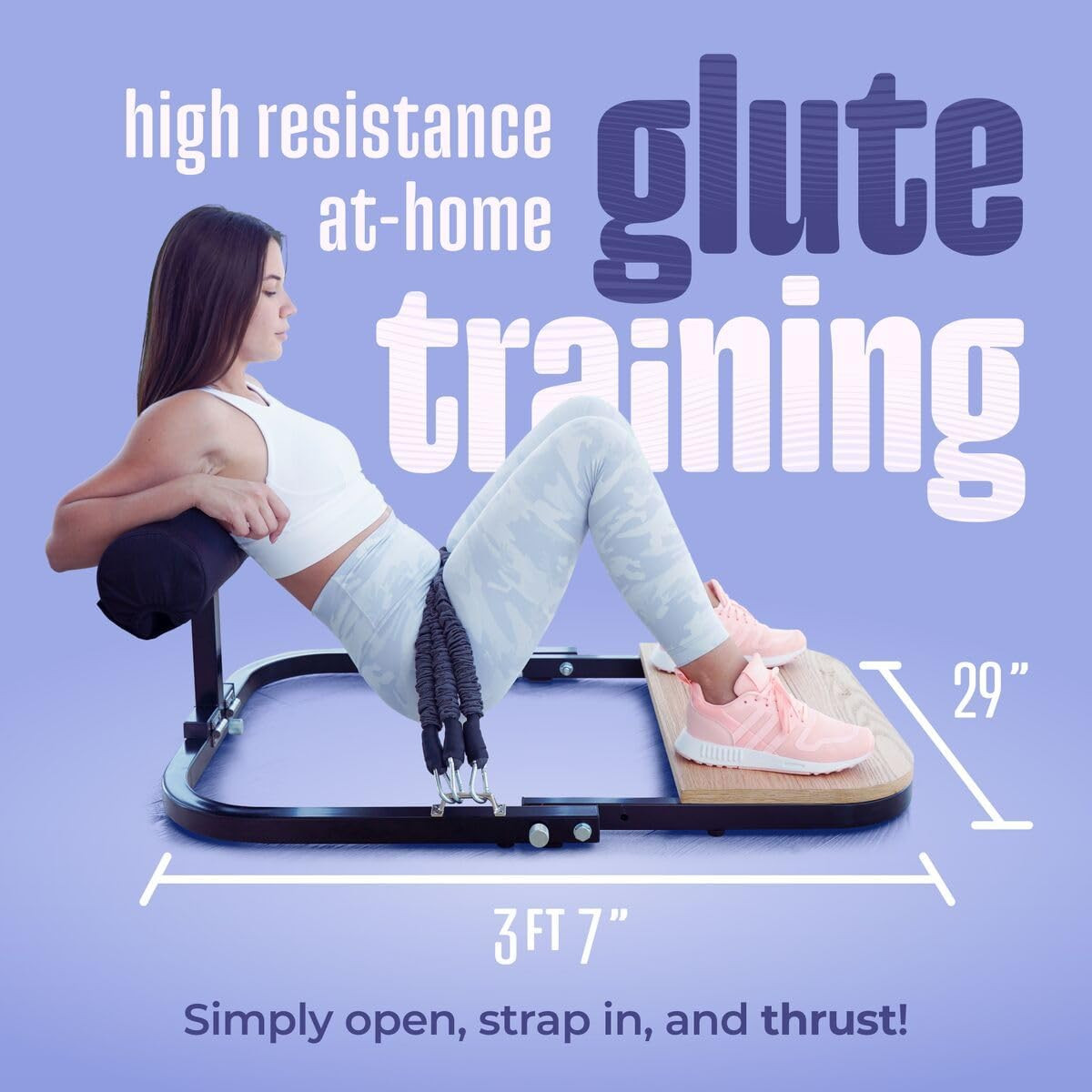 Hip Thrust Machine for High Resistance Glute Training - Home Gym Workout - Comes