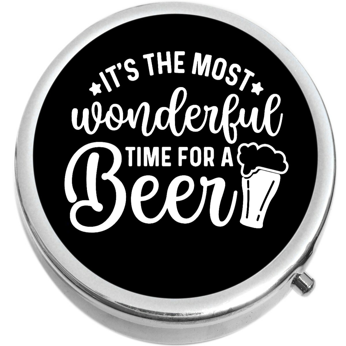 The Most Wonderful Time For A Beer Pill Box Medicine Pill Box