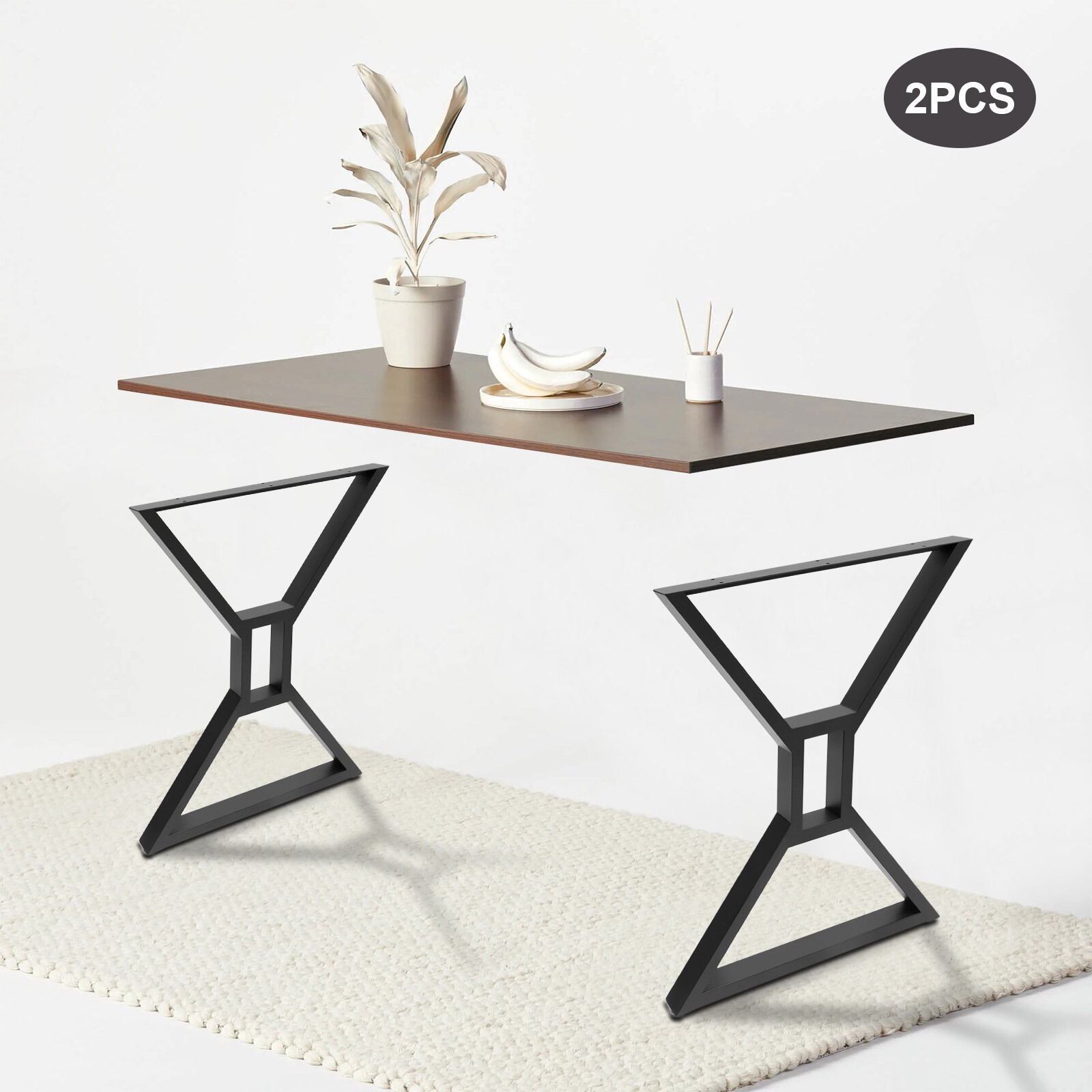 Table Legs Set of 2 Metal Desk Leg 28”  Dining Table Leg DIY Industrial US
