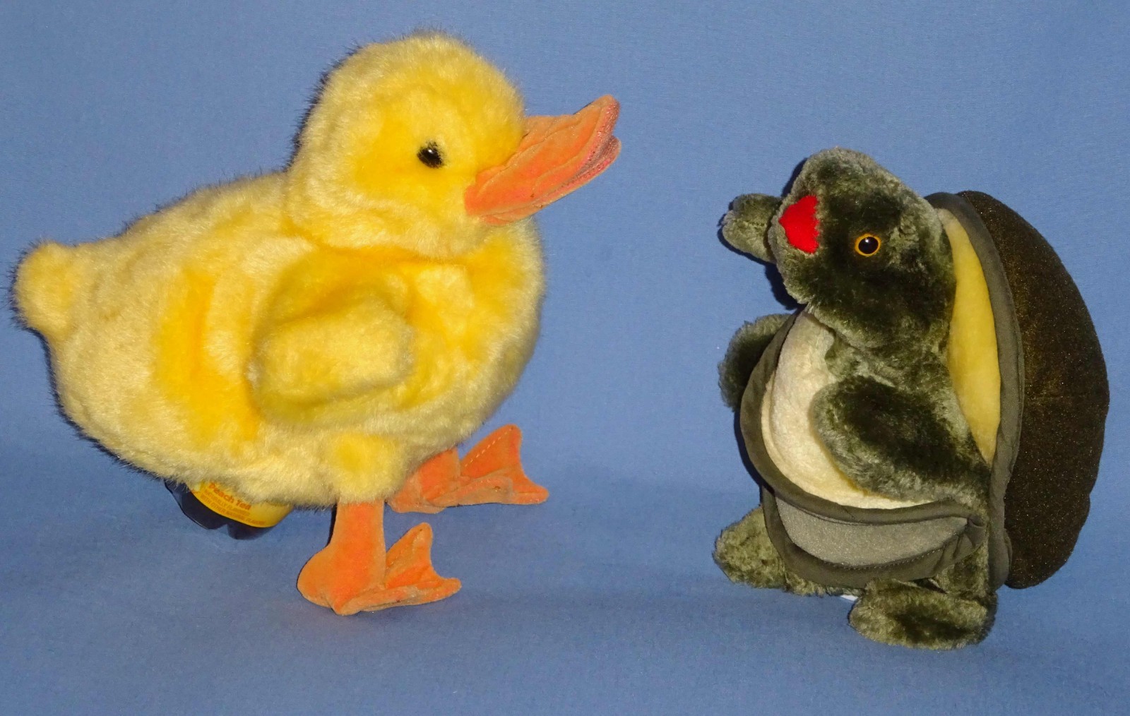 Folkmanis Plush yellow Duckling-Folktails Turtle/Tortoise-full body hand puppets