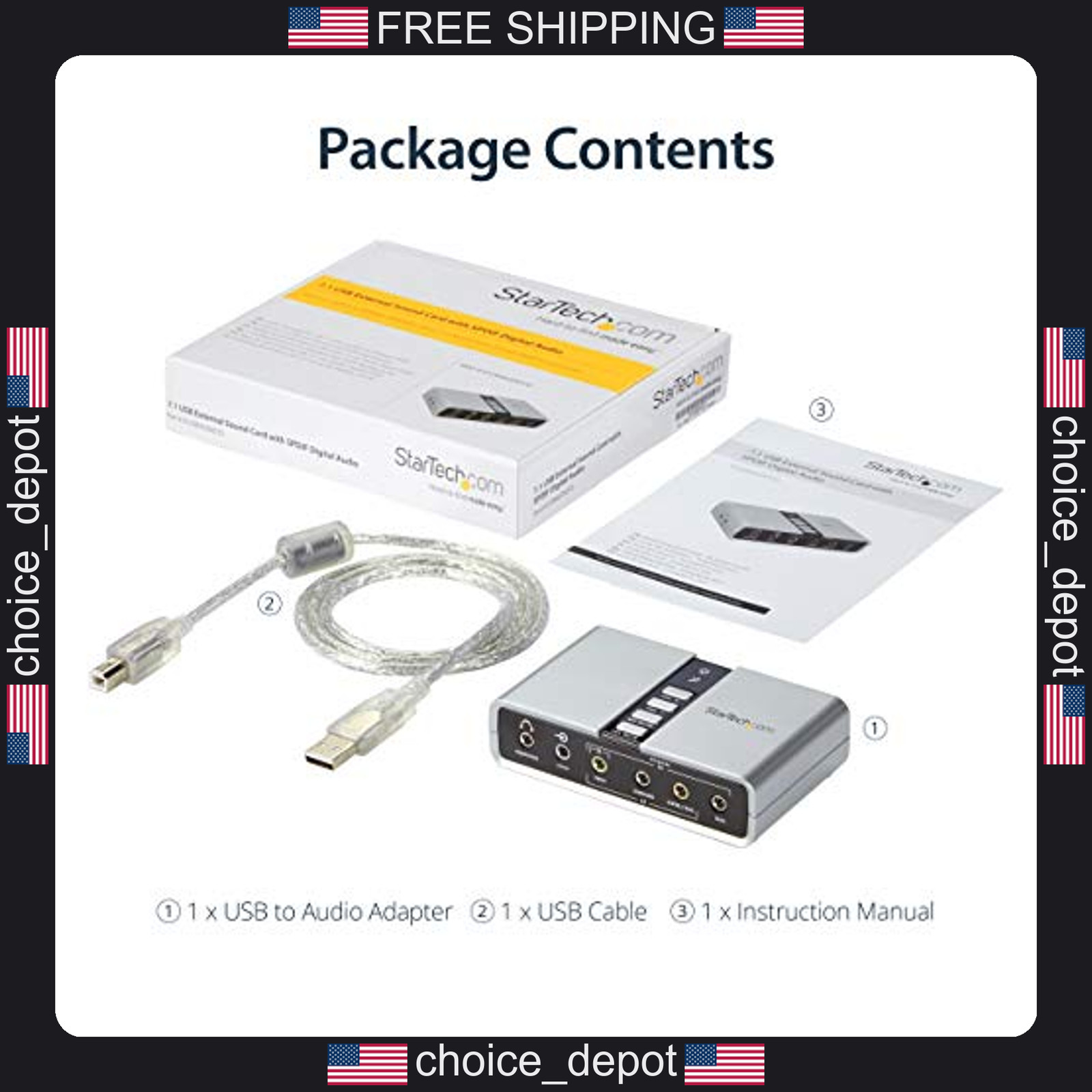 7.1 USB External Sound Card for PC and Laptop