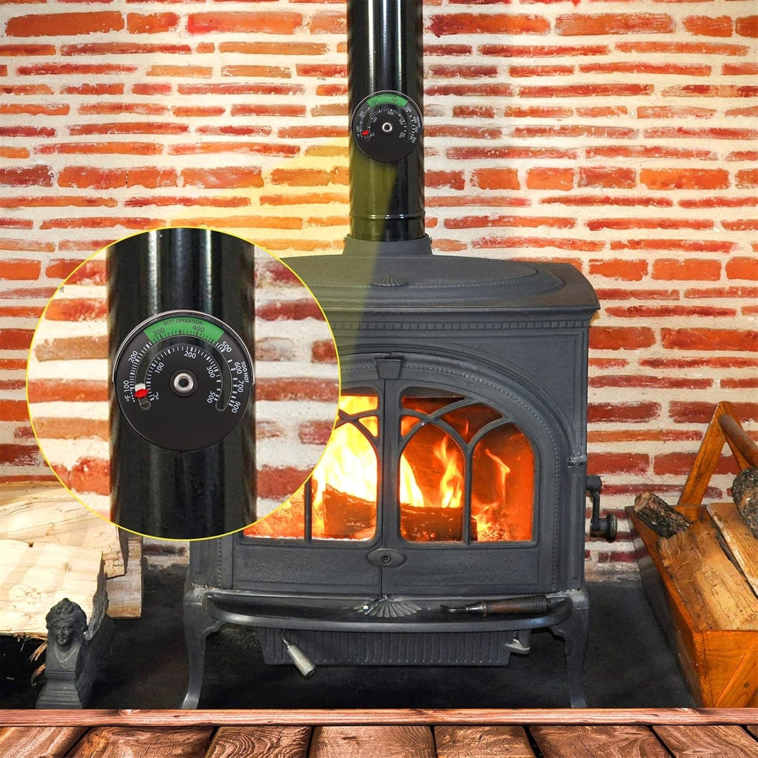 Large Dial Analog Stove Thermometer - Accurate Temperature Control for Safety