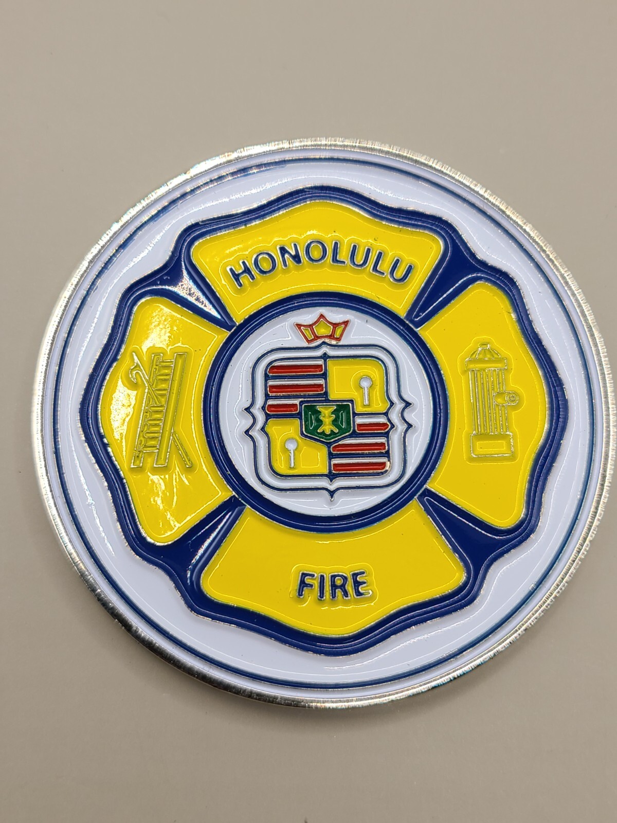 Kalihi Kai Honolulu Fire Dept Challenge Coin 2" Diameter