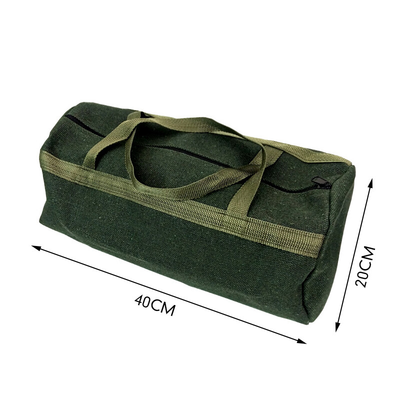 Durable Thick Canvas Pouch Tools Bag Storage Organizer Instrument Case Green