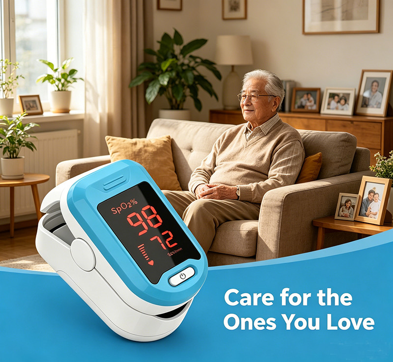 Portable heart rate monitor fingertip pulse oximeter SpO2