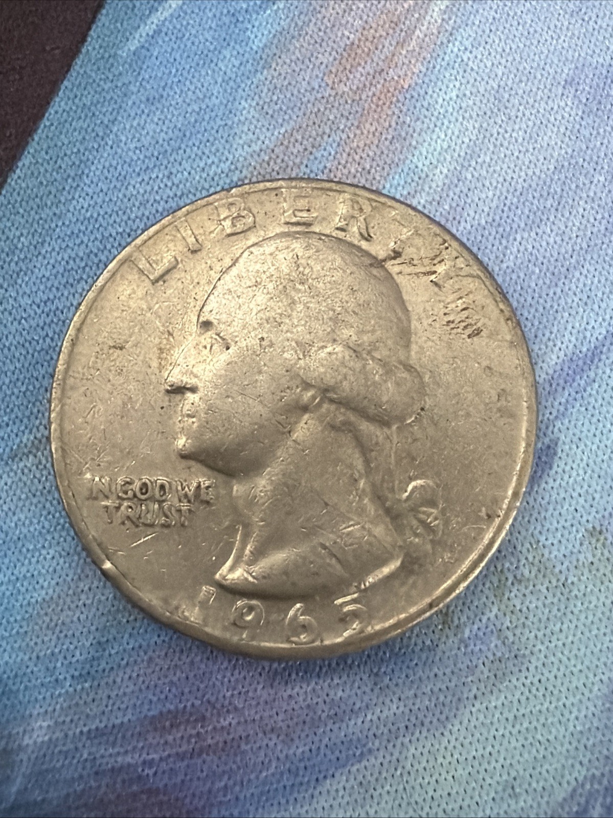 🔥1965 Washington Quarter - No Mint Mark - LIBERTY On RIM -error