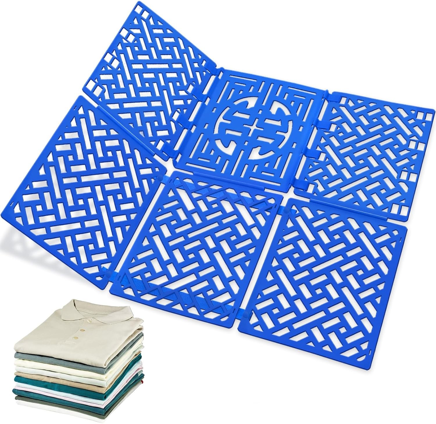 Blue Shirt Folding Board for Closet Organization