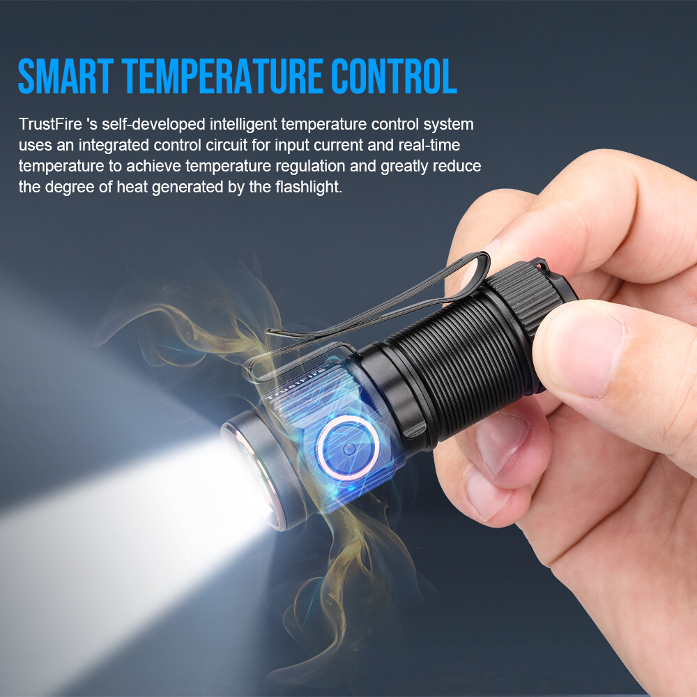 TrustFire 1000 Lumen Flashlight EDC Flashlight Rechargeable 5 Mode（MT10）