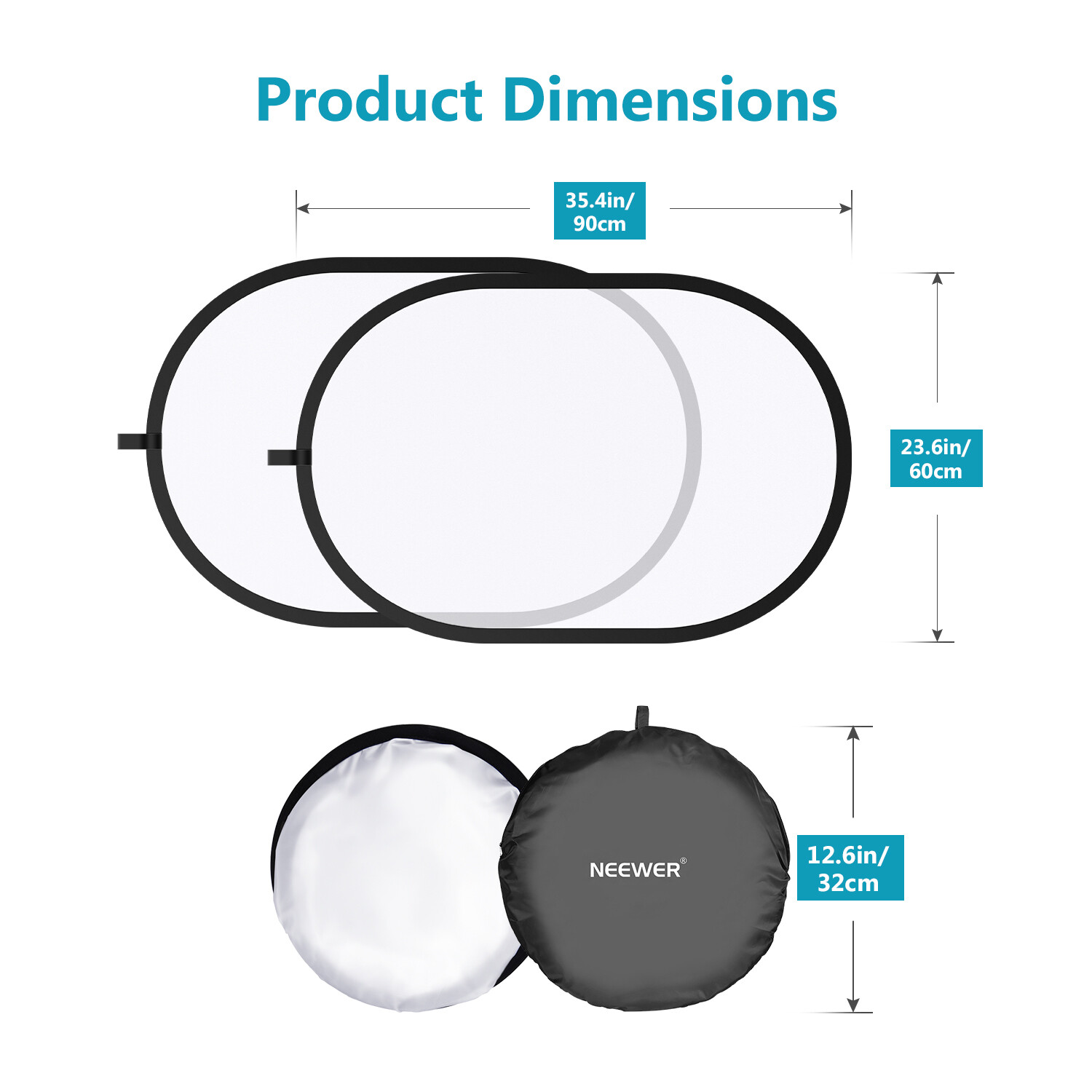 Neewer Photography Studio Lighting Reflector Pop-out Foldable Soft Diffuser Disc