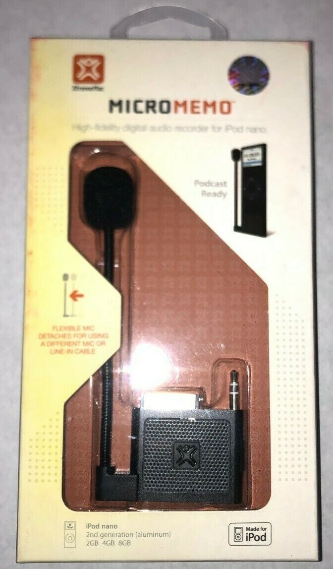 XtremeMac Micro Memo Voice/Audio Recorder for iPod nano New, never opened
