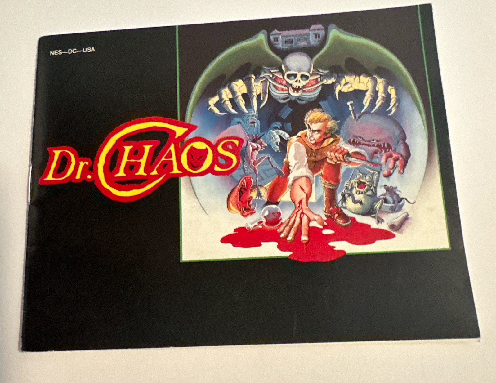 Dr. Chaos Nintendo NES Manual Only ~ Instruction Booklet VGC