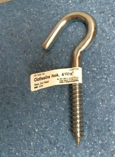 Hampton 02-3490-162, 4-13/16" Clothesline Hook, FREE SHIPPING
