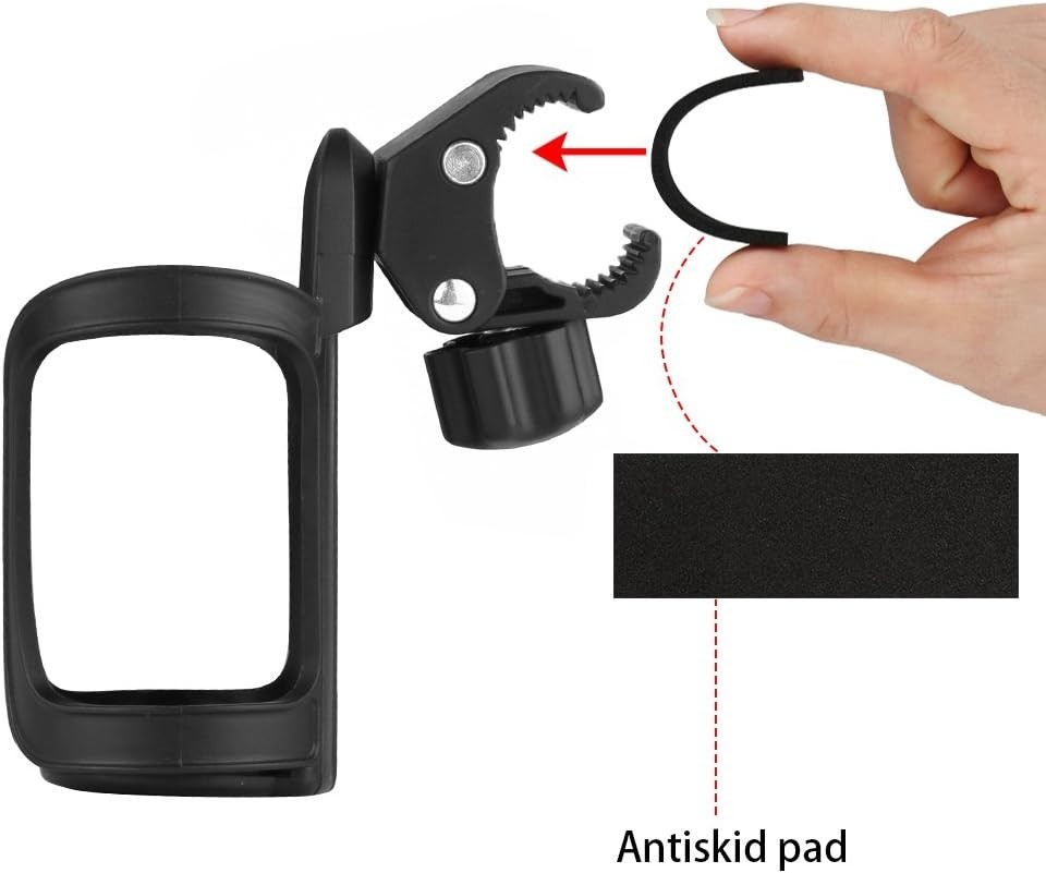 Versatile Universal Cup Holder for Stroller, Walker & Bike - Spill-Proof Design