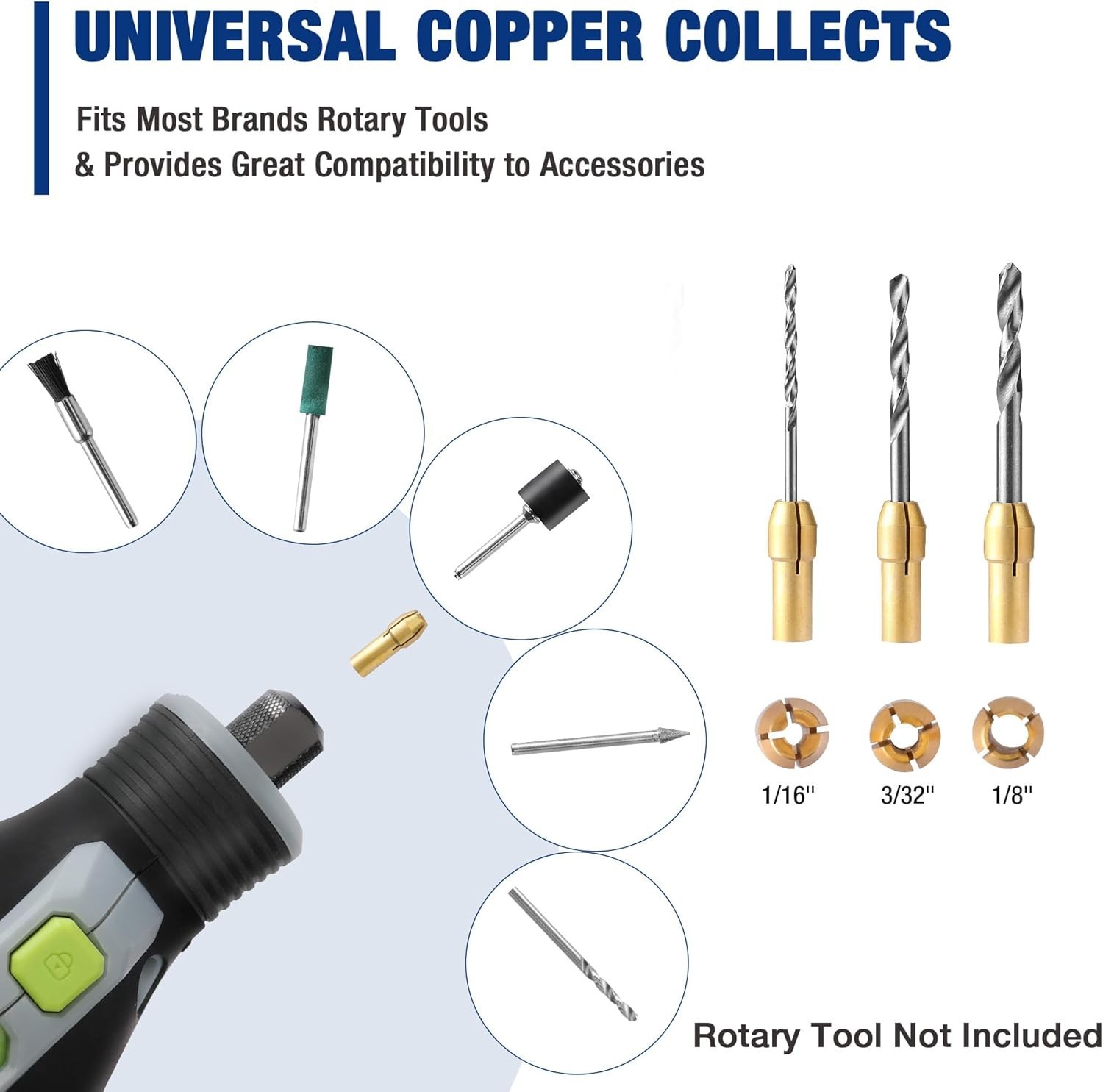 530-Piece Rotary Tool Accessory Kit, Rotary Tool Bits for Easy Cutting, Grind...