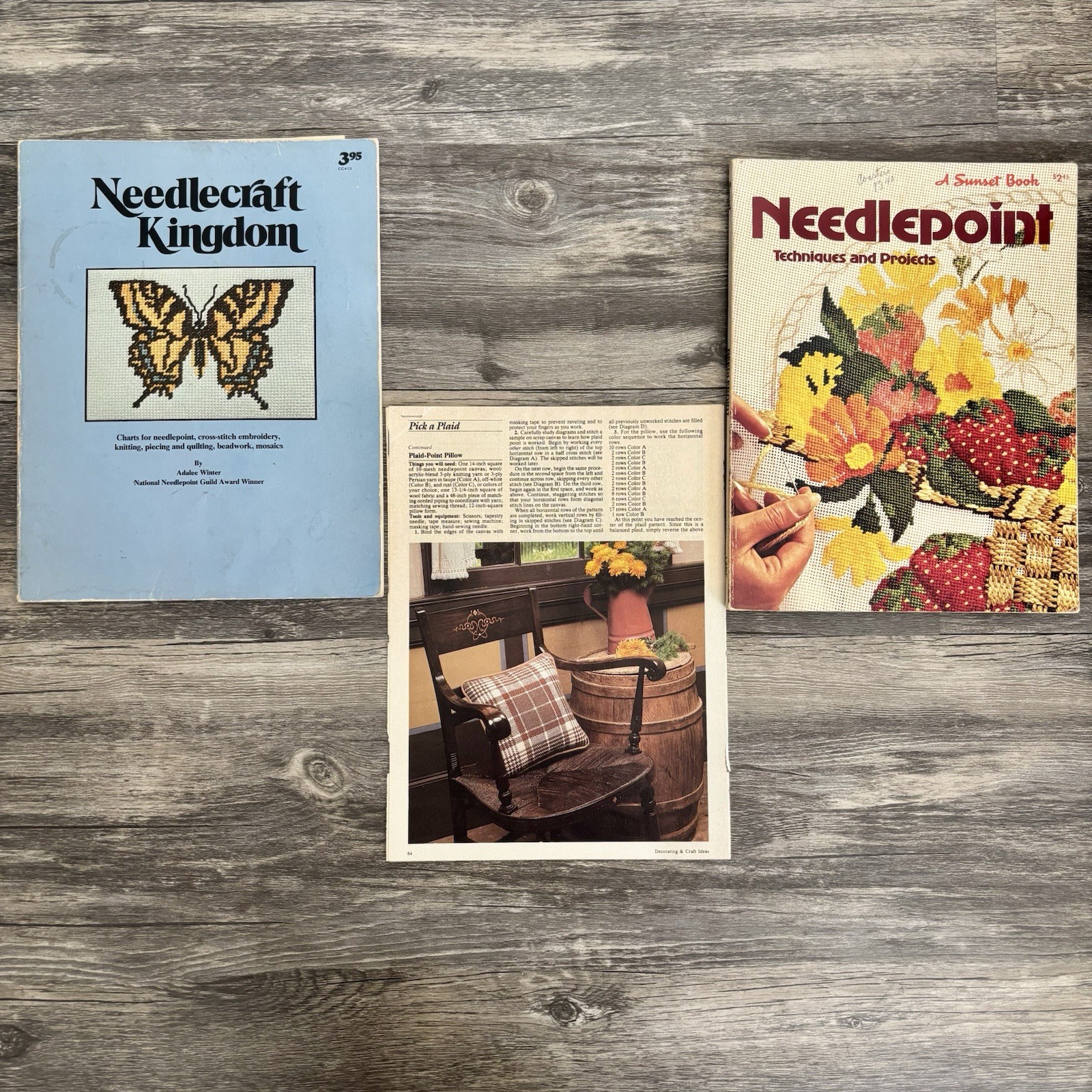 Lot NEEDLEPOINT BOOKS PATTERNS charts designs Home Accessories Animals Alphabet
