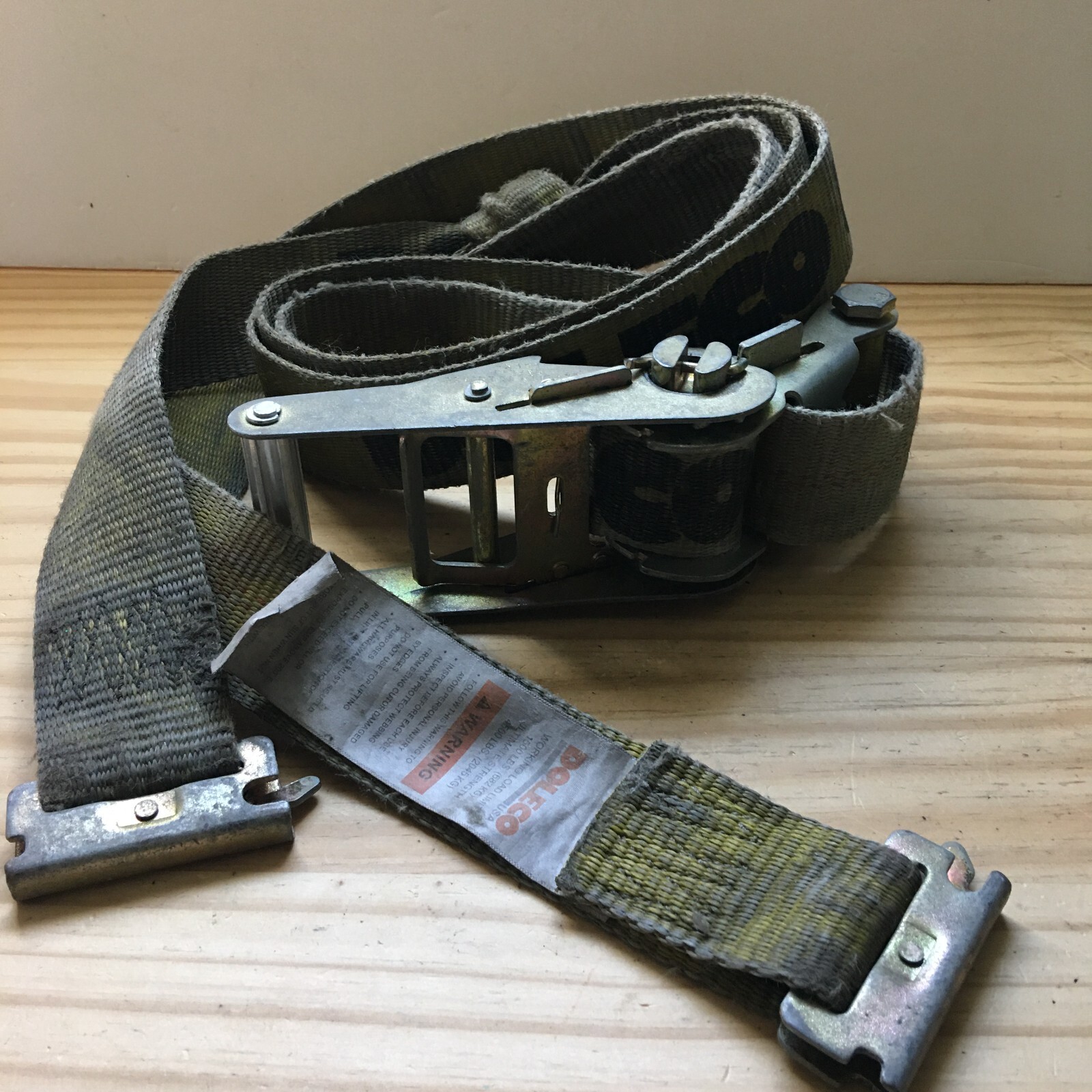 Doleco USA Ratchet Buckle Straps (2x85"L x2"W) Webbing Green 1500 LBS - 4500 LBS