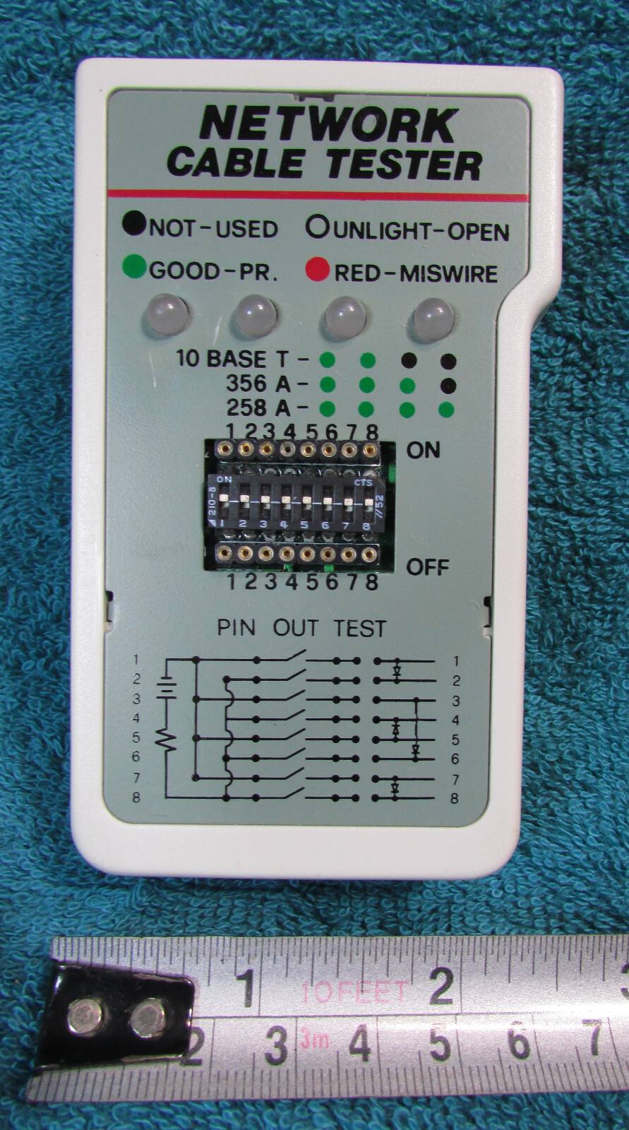 Vintage NETWORK CABLE TESTER Serial No. 288486