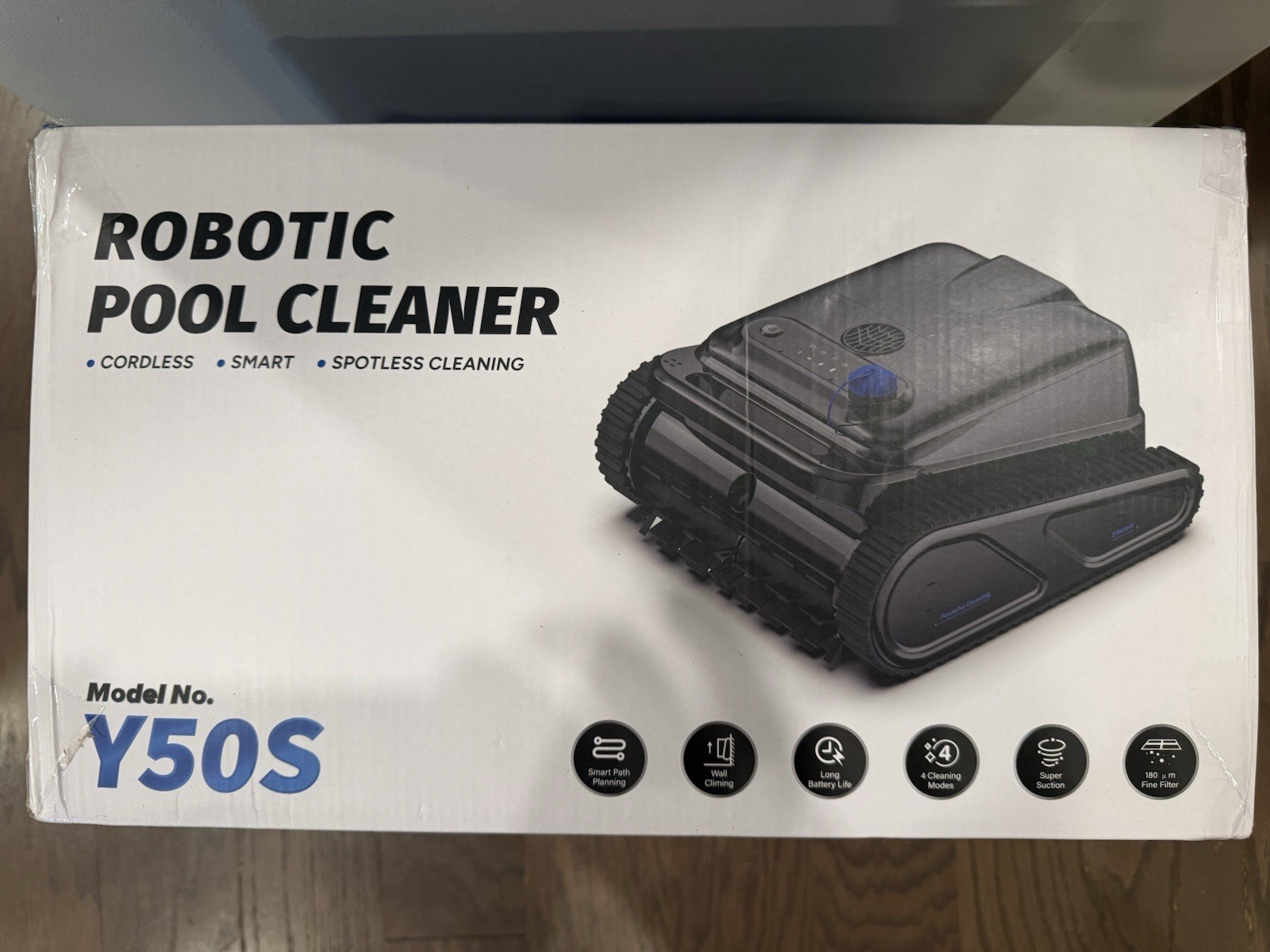 NEW Open Box Y50S Cordless Robotic In-ground Pool Cleaner Wall-Climbing Scrubber