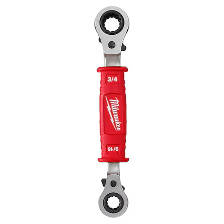 Milwaukee Tool 48-22-9212 Linemans 4In1 Insulated Ratcheting Box Wrench