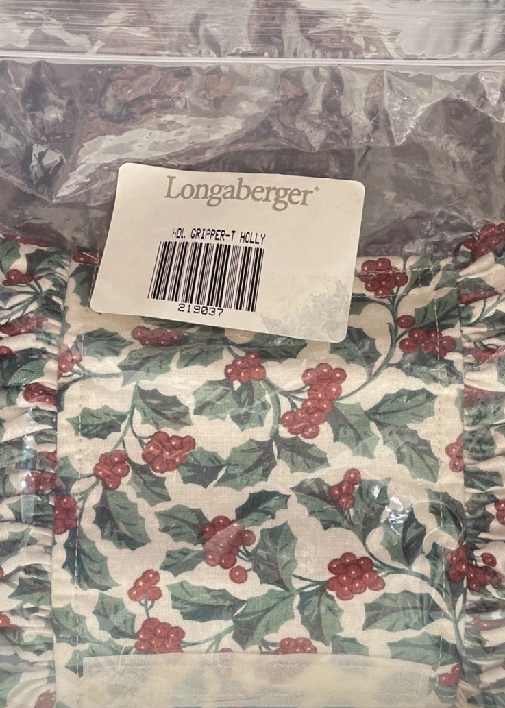 Longaberger Handle Gripper - Traditional Holly