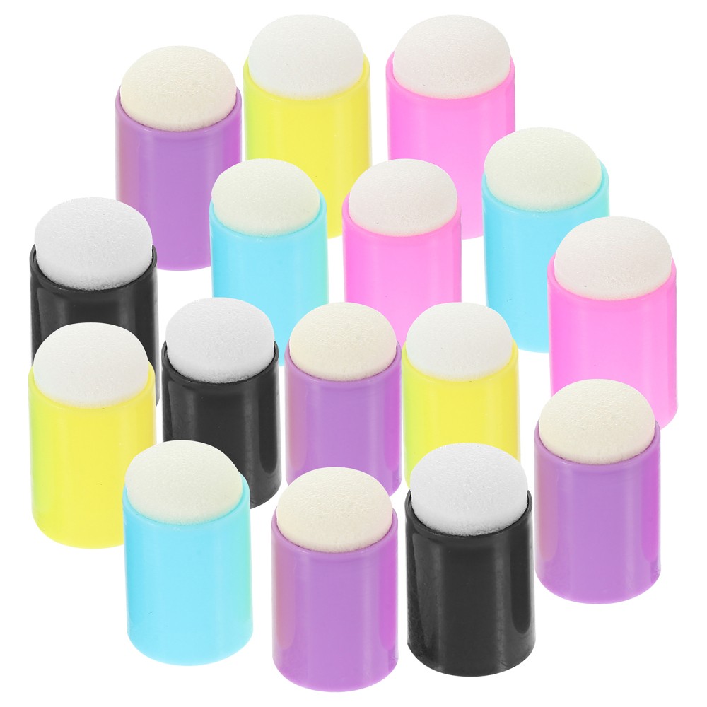 25 Pcs Finger Drawing Sponge Set Daubers for Stenciling Stamping Tools