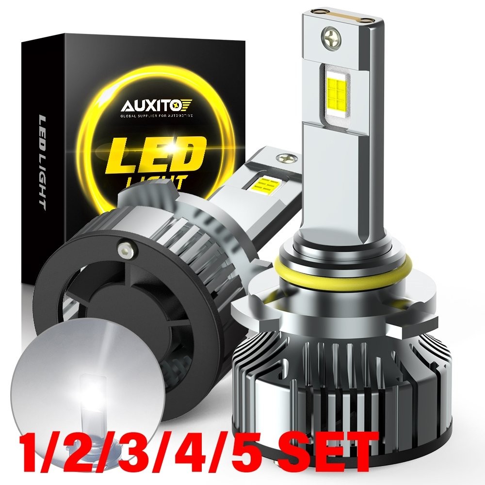 9005 HB3 LED Headlight Bulbs 6500K Cool White 24000LM 1:1 Size Y19 Series 1-5SET