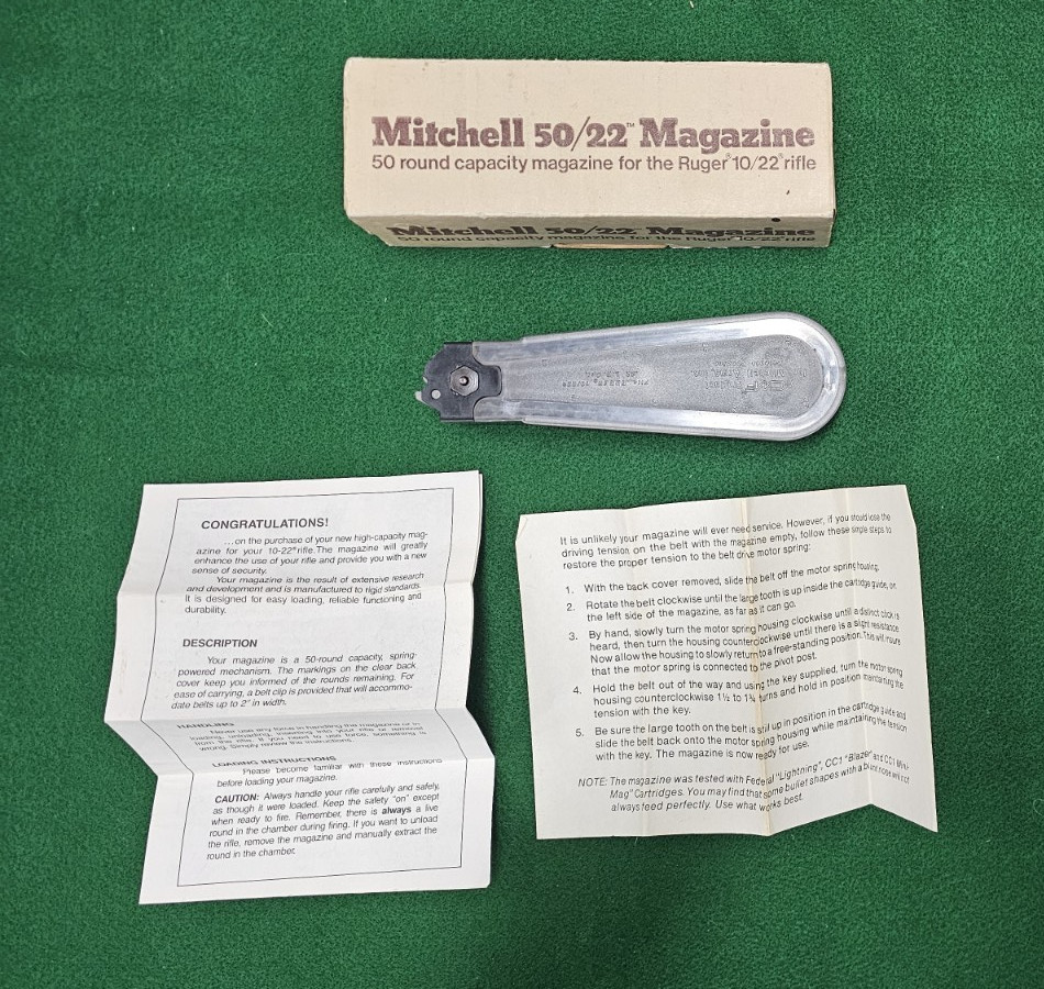 Mitchell 50/22 Magazine Rare Teardrop/Coffin Shaped