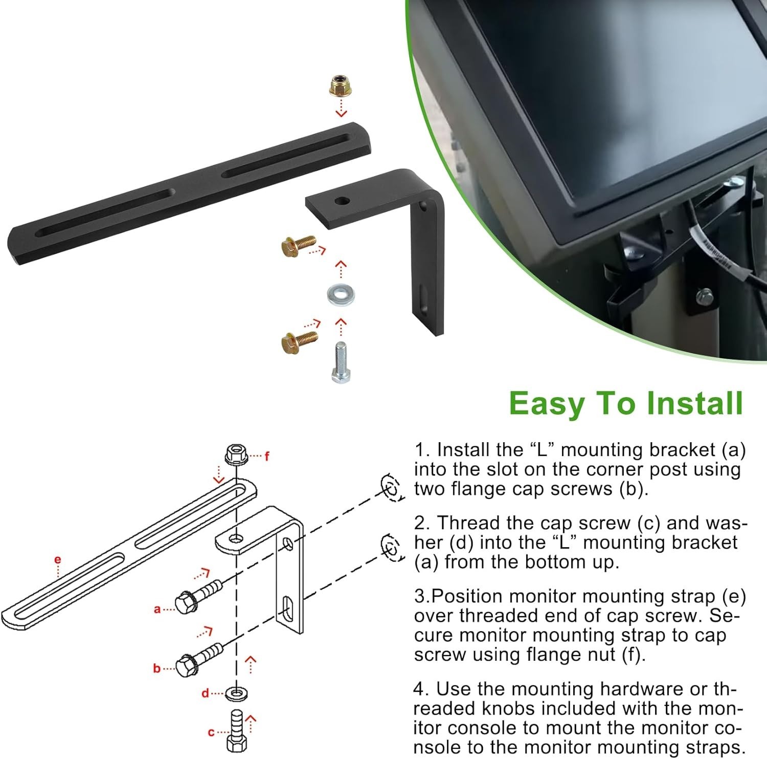Versatile Monitor Mounting Bracket for Enhanced Tractor Display Functionality