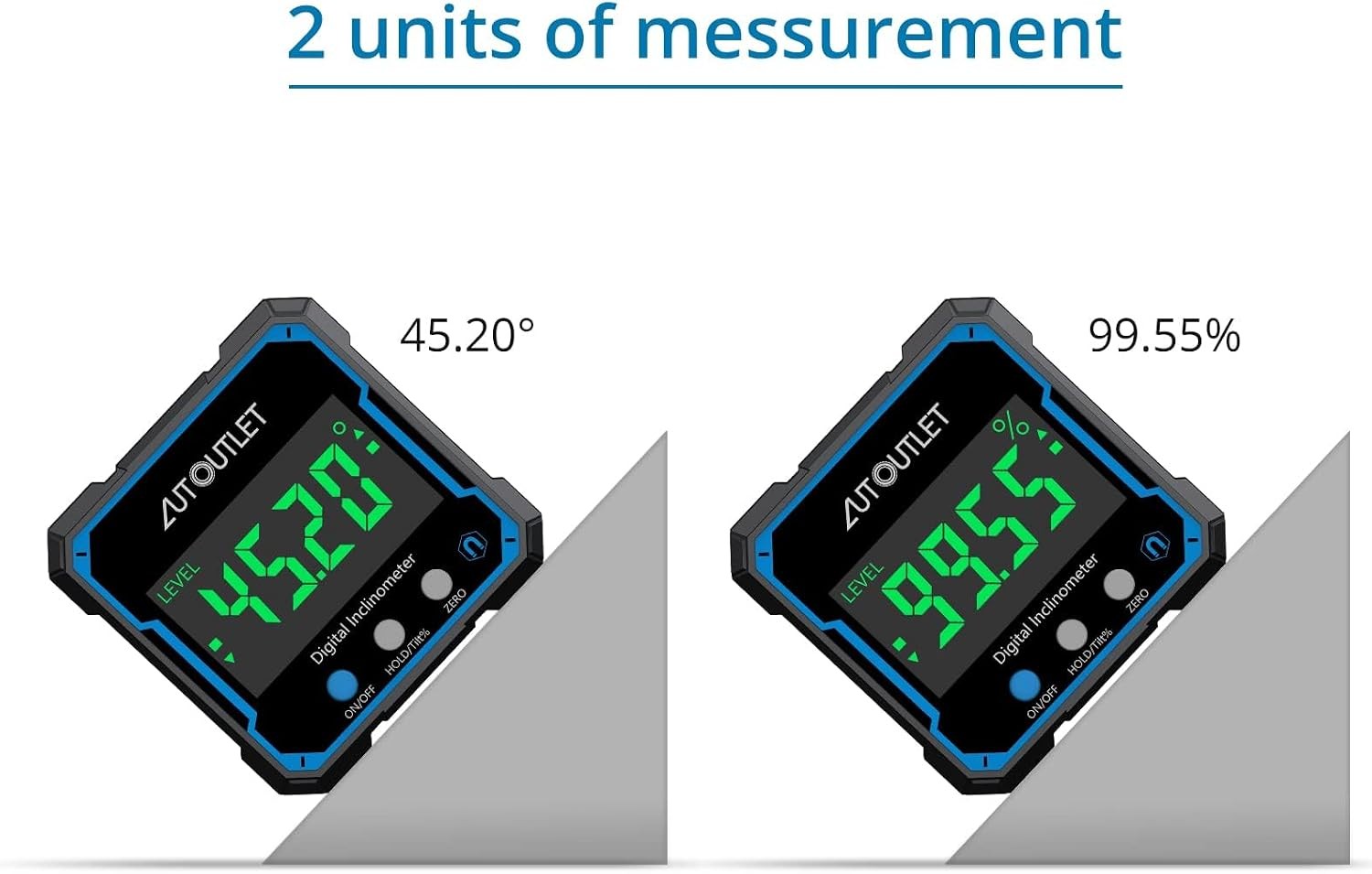 Backlit Digital Inclinometer IP54 Waterproof Angle Slope Meter Protractor