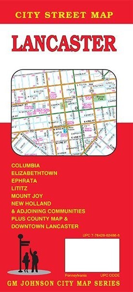 City Street Map of Lancaster, Pennsylvania, by   GMJ Maps