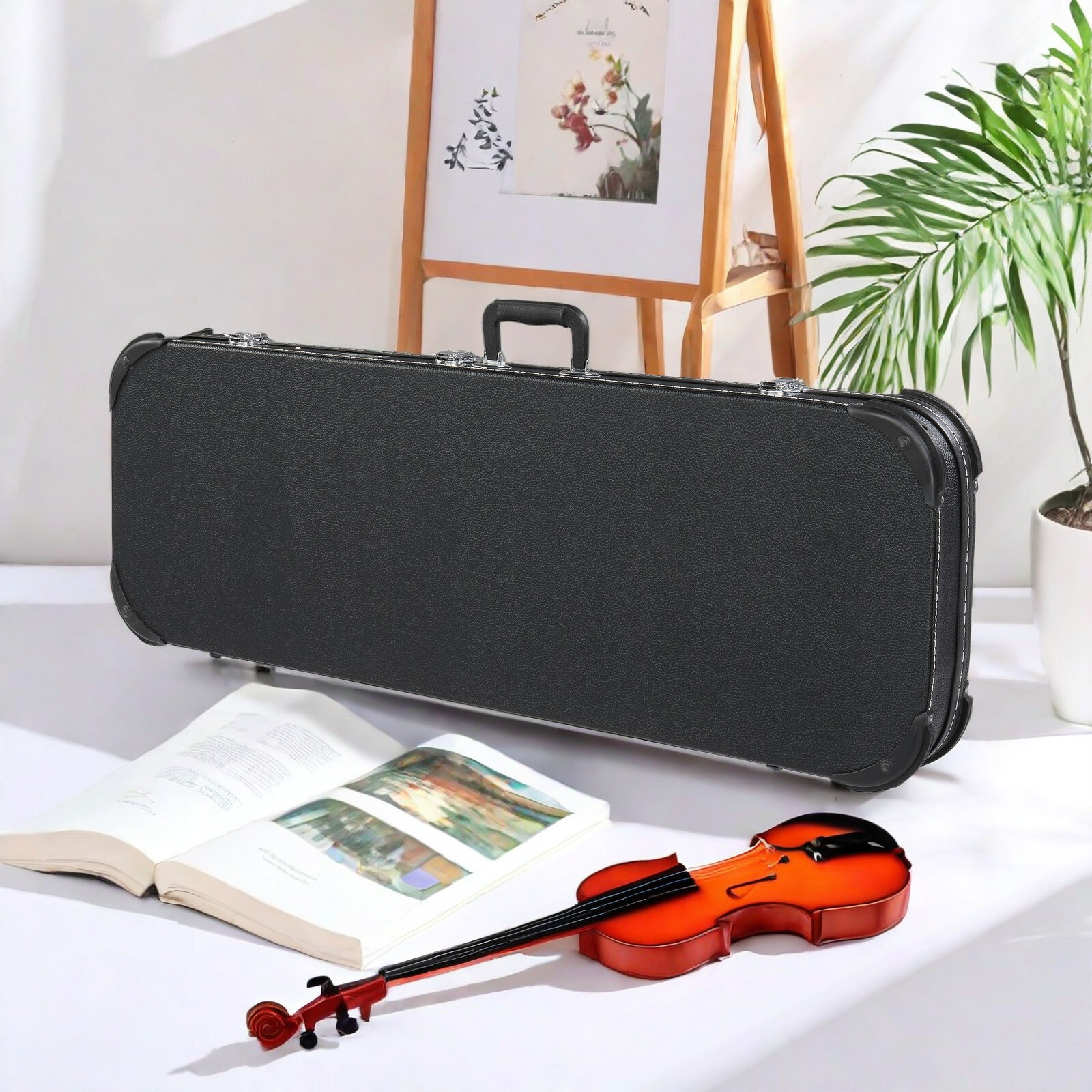 ST Electric Guitar Hardshell Case - Black & SG/TL/Model 170/Flame-Shaped Models