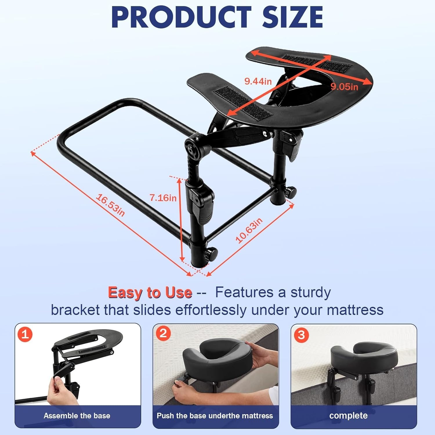 Adjustable Massage Headrest for Bed - Lightweight Face Cushion for Therapy